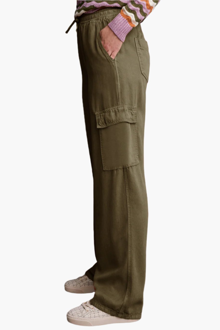 Tall Wide Leg Military Cargo Pants