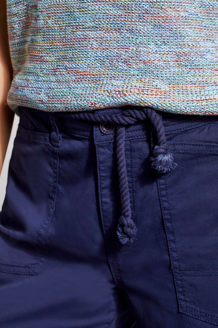 Nautical Wide Leg Twill Pants