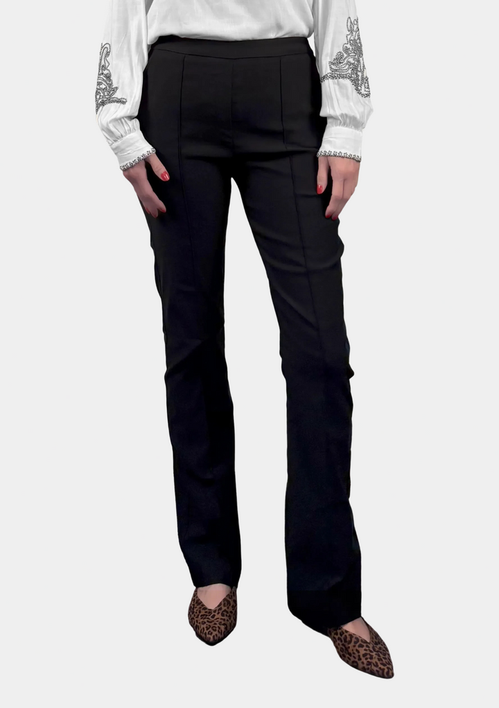 Fiona Pintucked Pants - Black