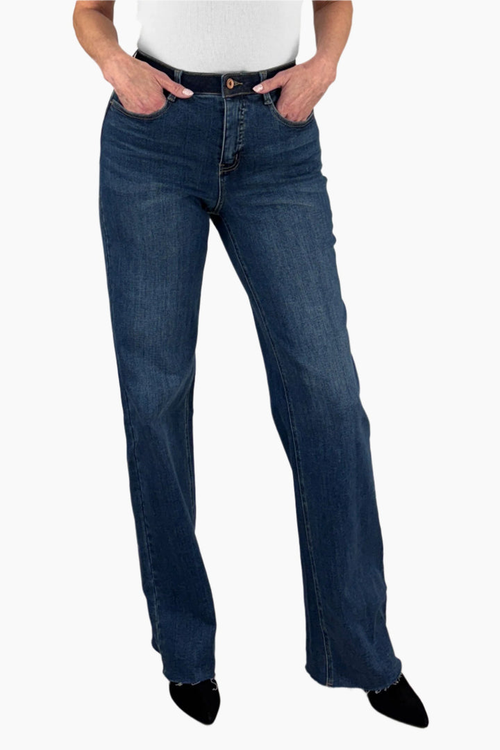 Sophia Contrast Tall Wide Leg Jeans