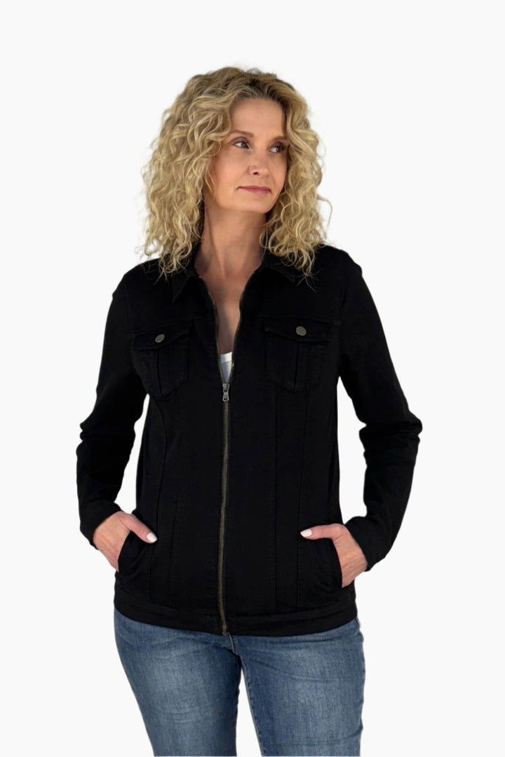 Zip Tall Denim Jacket