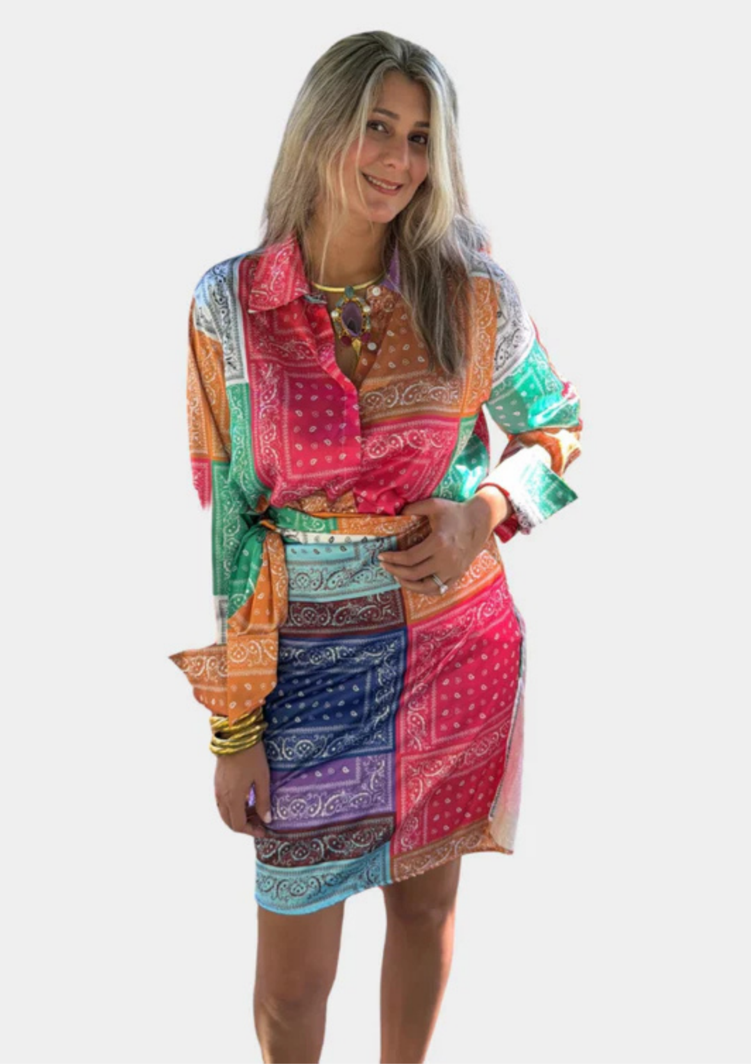 Tall Bandana Wrap Midi Dress