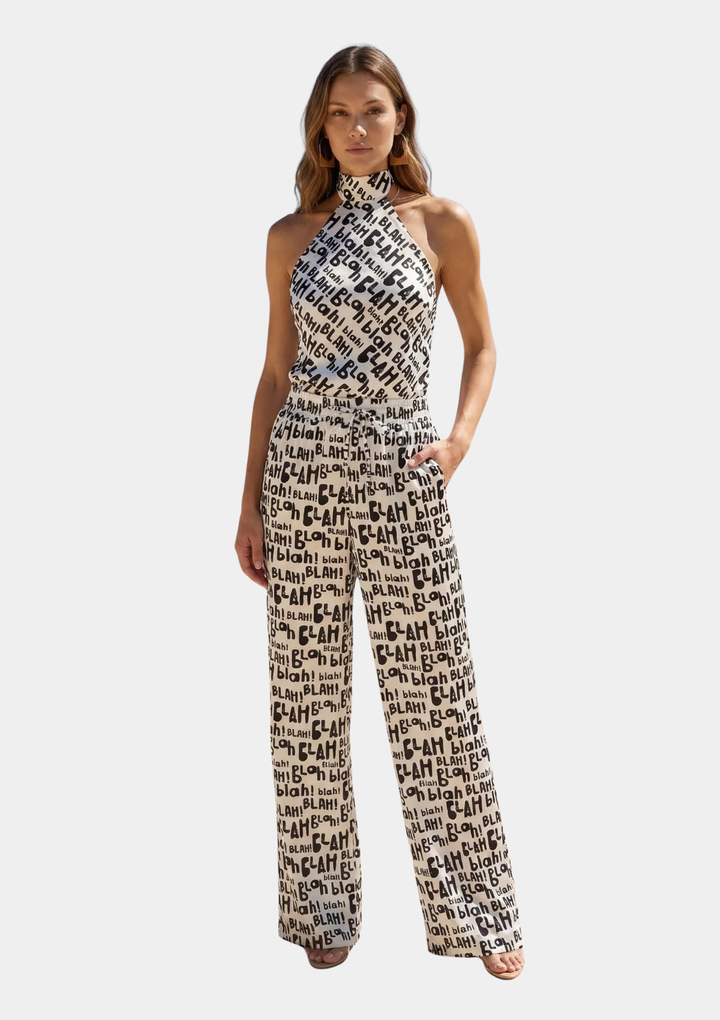 Somedays Drawstring Pants - Blah Blah Print