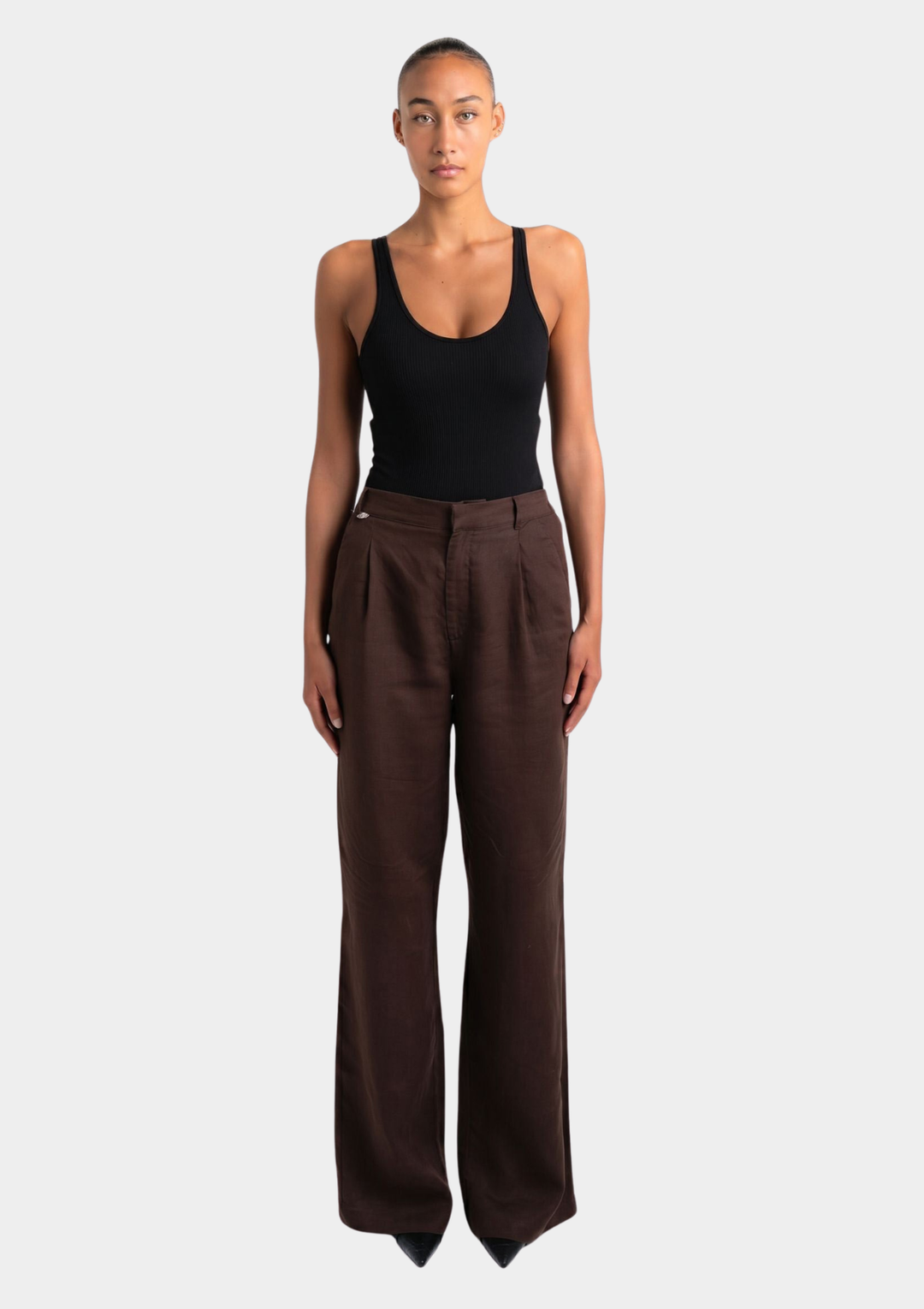 Bali Linen Pants - Dark Brown