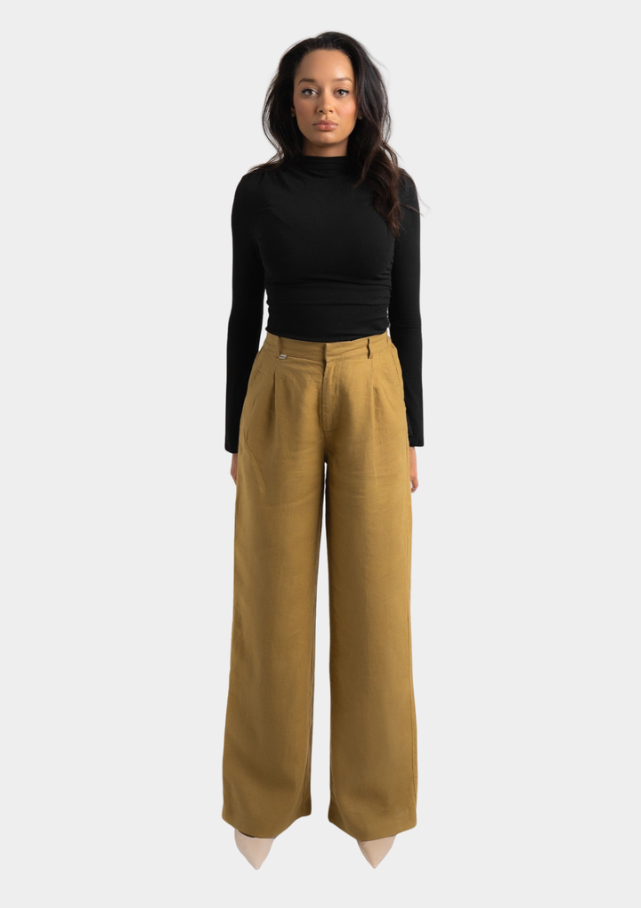 Bali Linen Pants - Yellow