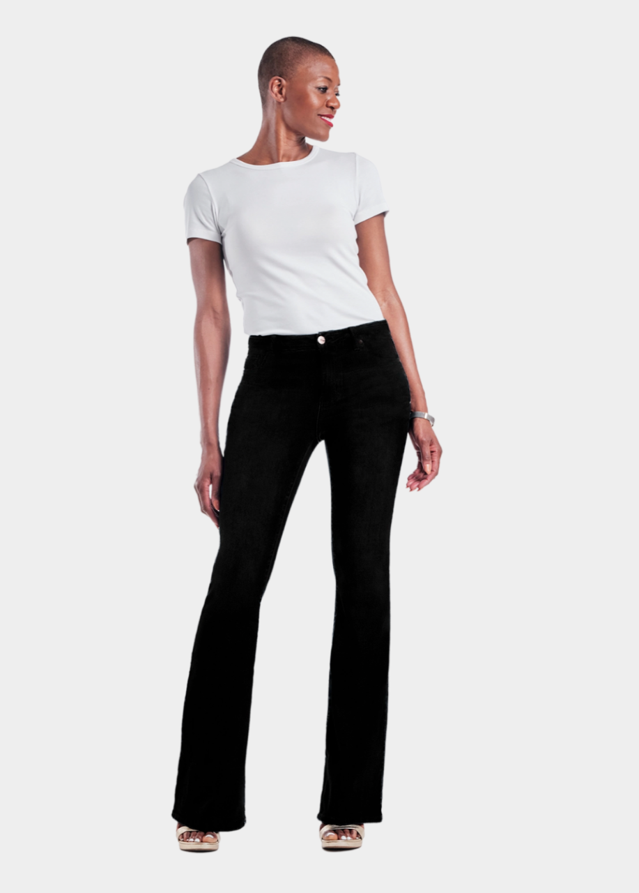 1822 Extra Long Butter Slim Bootcut Jeans - Black