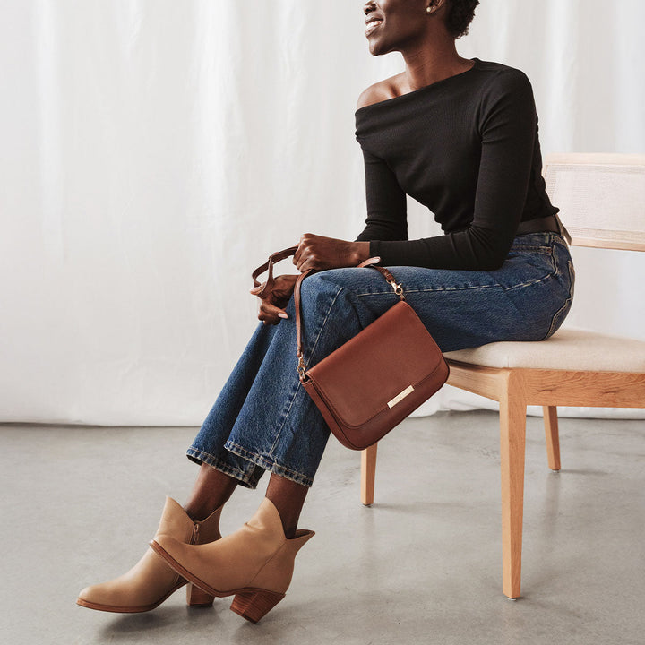 The Two Point Five Ankle Boot - Latte