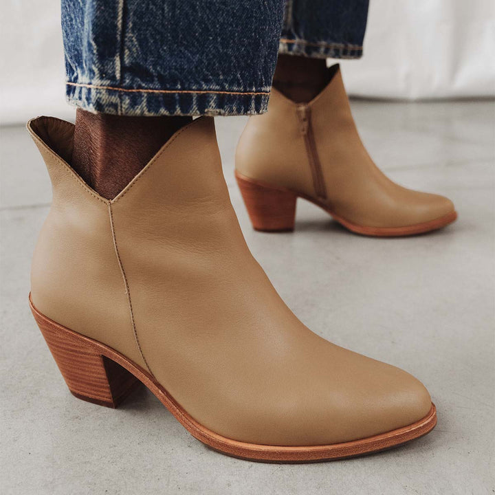 The Two Point Five Ankle Boot - Latte