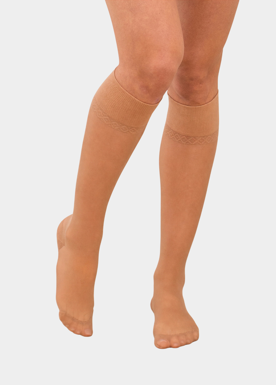 Knee-High Socks (Light Compression 8-15 mmHg) - Tan