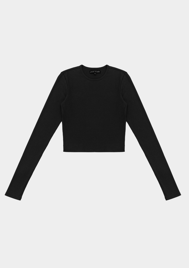 Verso Ribbed Top - Black