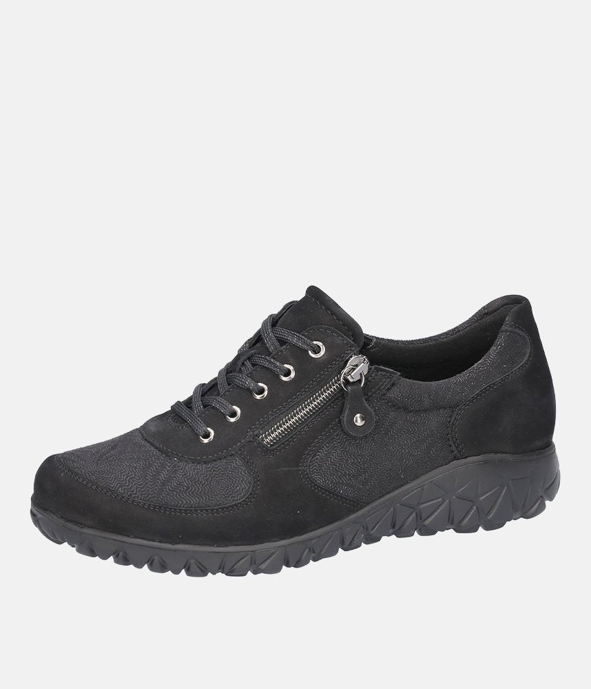 Waldlaufer Stylish Sporty Combi Trainers - Navy