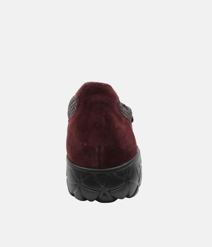 Waldlaufer Stylish Sporty Combi Trainers - Burgundy