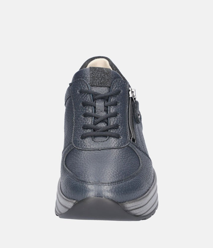 Waldlaufer Fashionable Lace Up Sneakers - Navy
