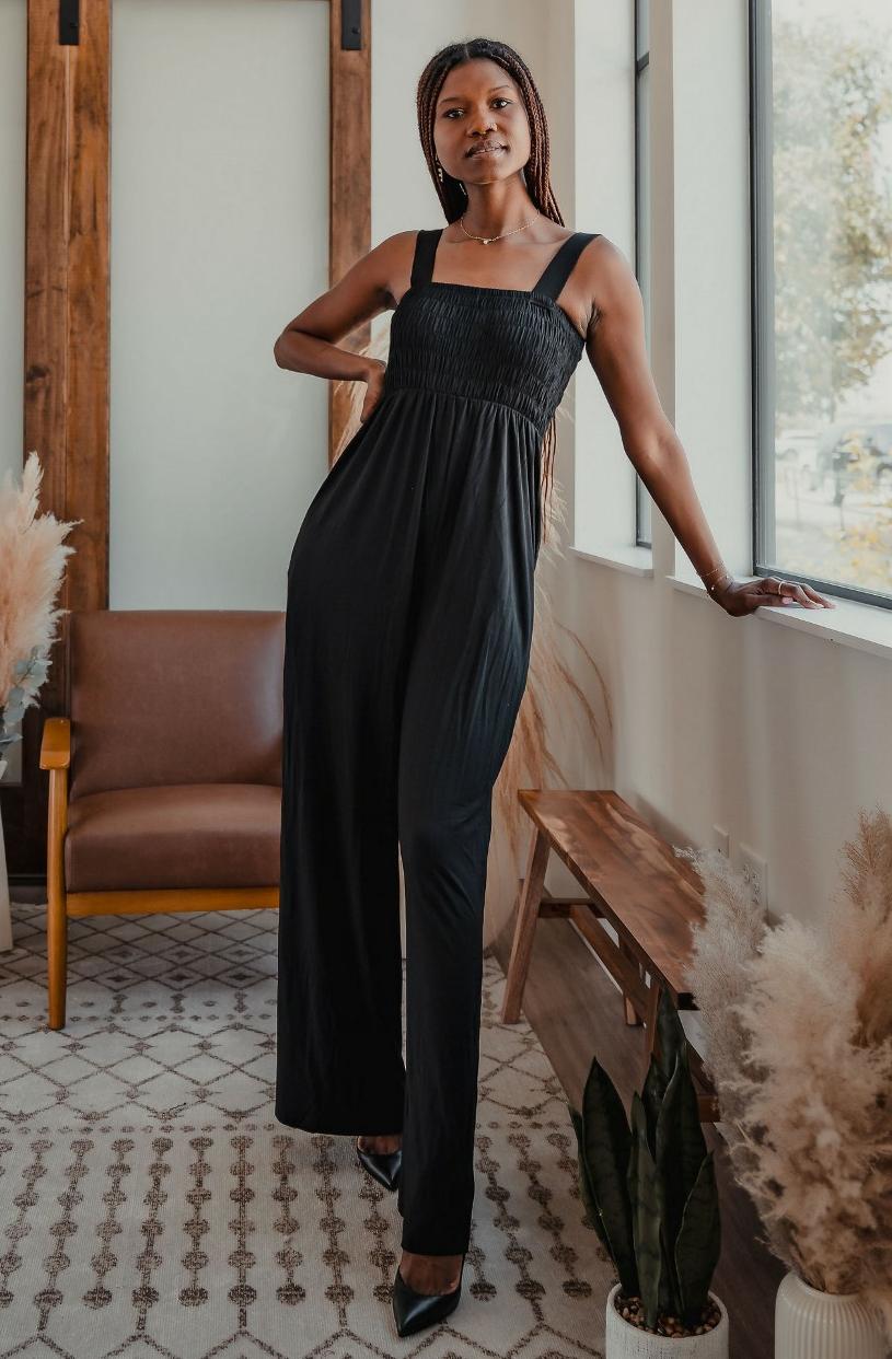 Tall Mallory Smocked Jumpsuit – Tall Size