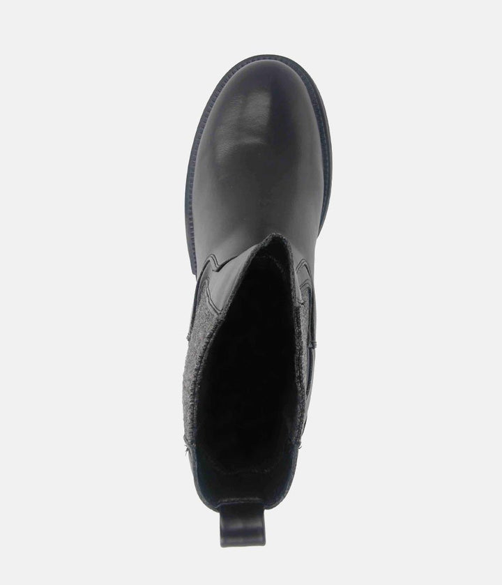 Chunky Chelsea Platform Boots - Black