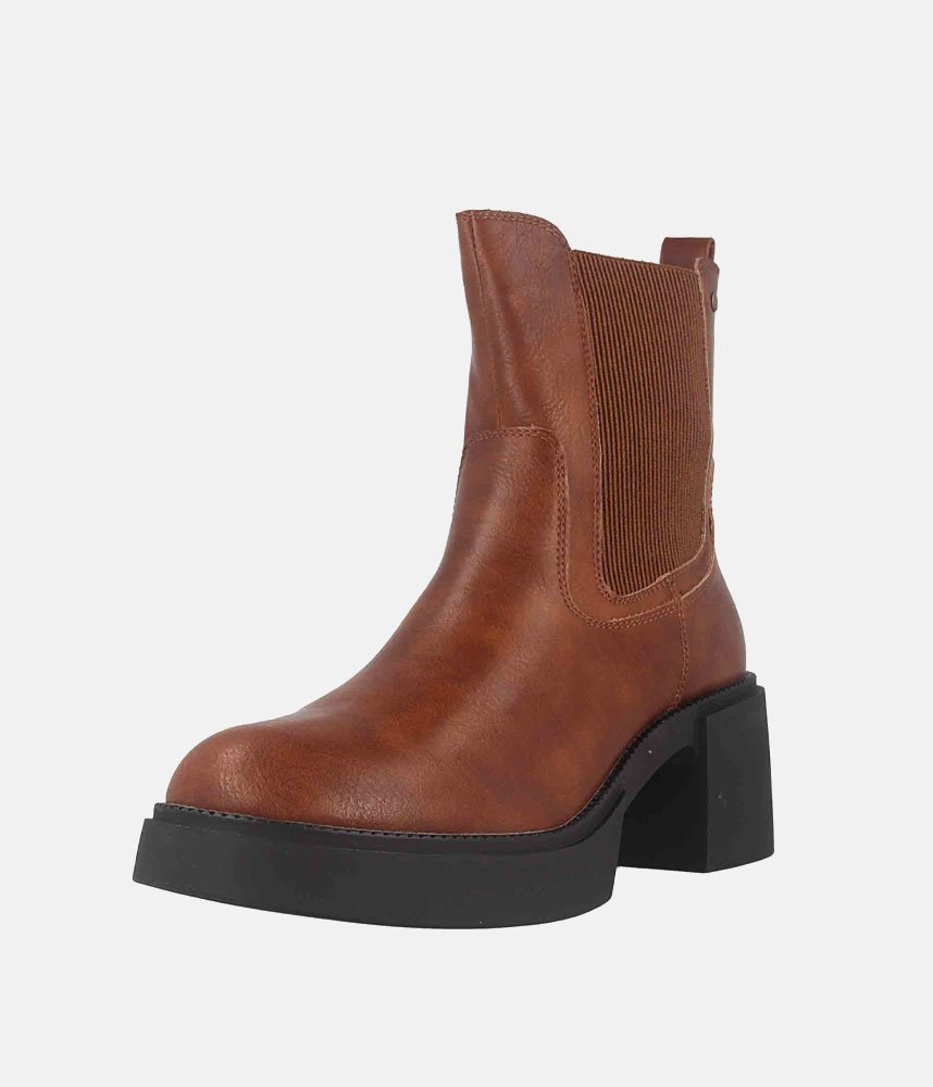 Chunky Chelsea Platform Boots - Brown