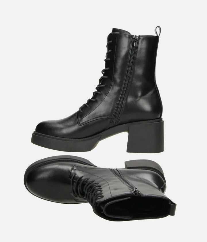 Trendy Platform Combat Boots - Black