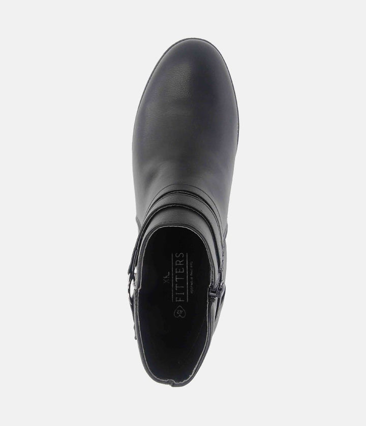 Dressy Chelsea Buckle Ankle Boots - Black
