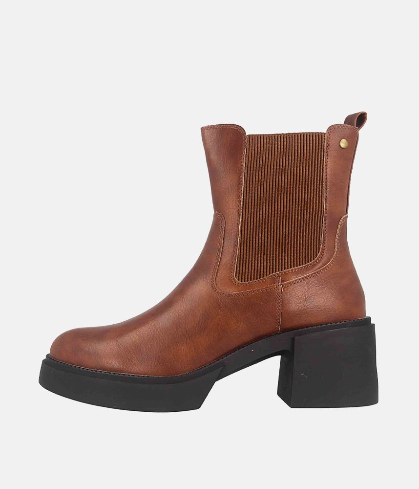Chunky Chelsea Platform Boots - Brown