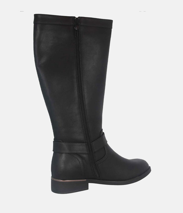 Classic Knee High Riding Boots - Black