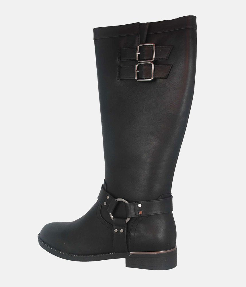 Classic Knee High Riding Boots - Black
