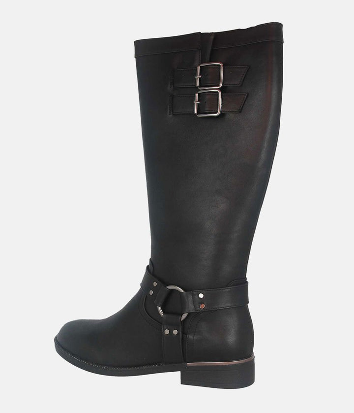 Classic Knee High Riding Boots - Black