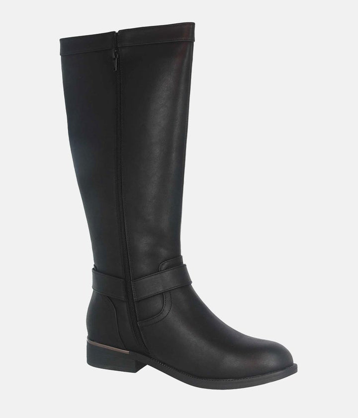 Classic Knee High Riding Boots - Black