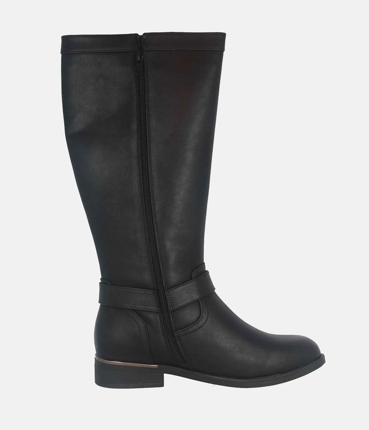 Classic Knee High Riding Boots - Black
