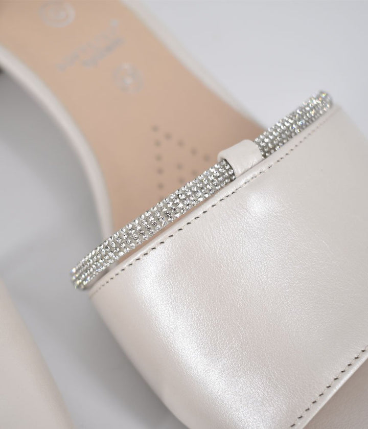 Bioeco Stylish Pearl Low Block Heel Sandals