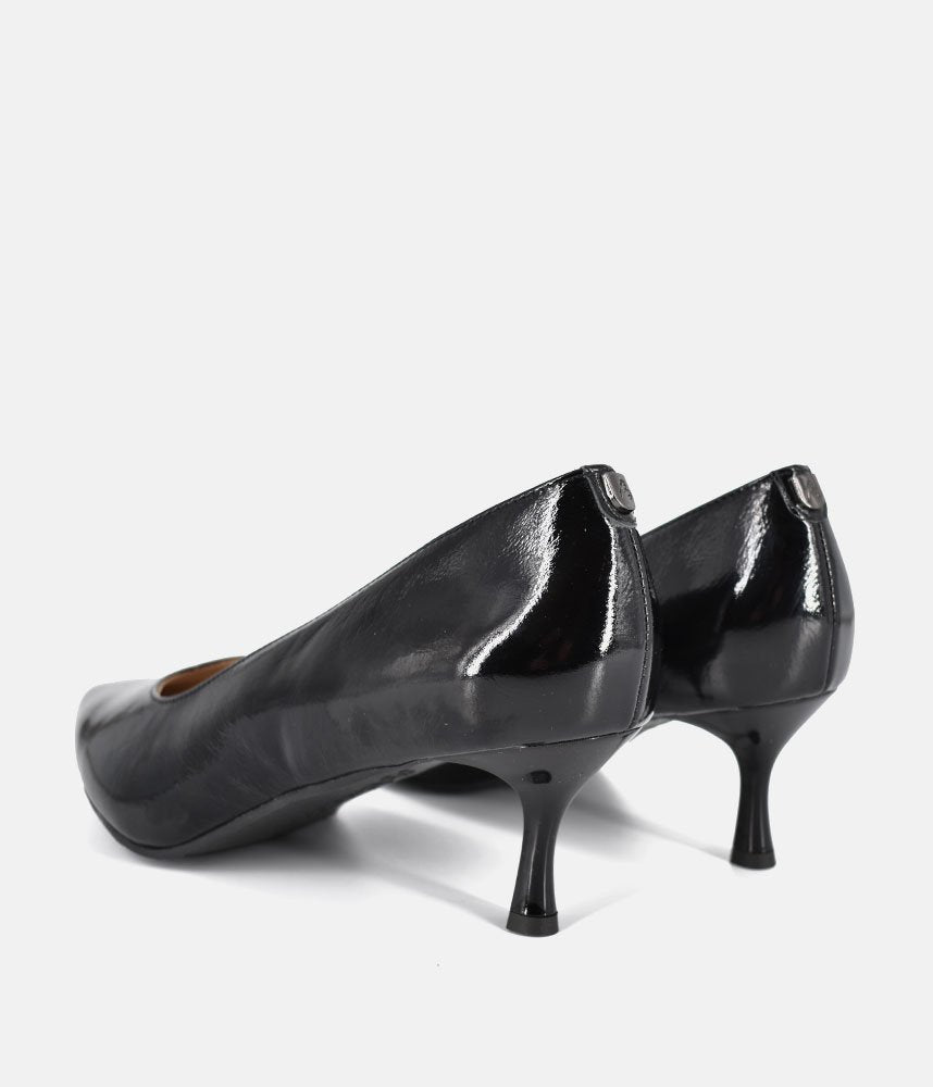 Bioeco Black Patent Leather Stiletto Heels