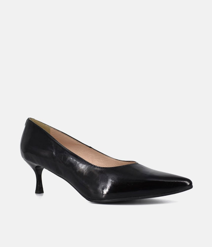 Bioeco Black Patent Leather Stiletto Heels