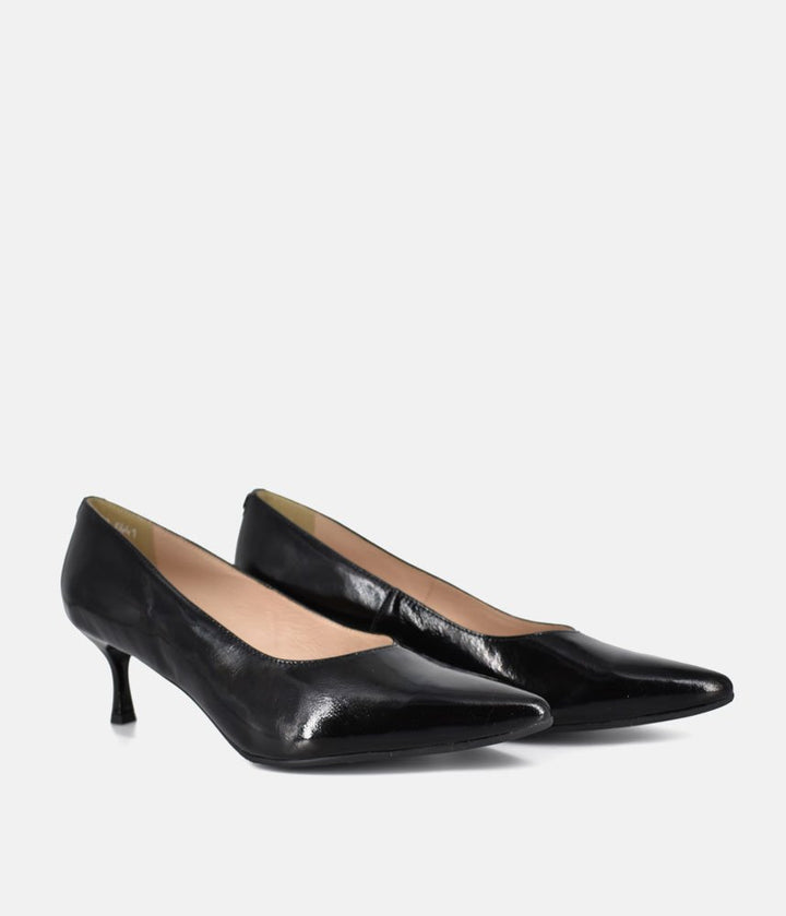 Bioeco Black Patent Leather Stiletto Heels