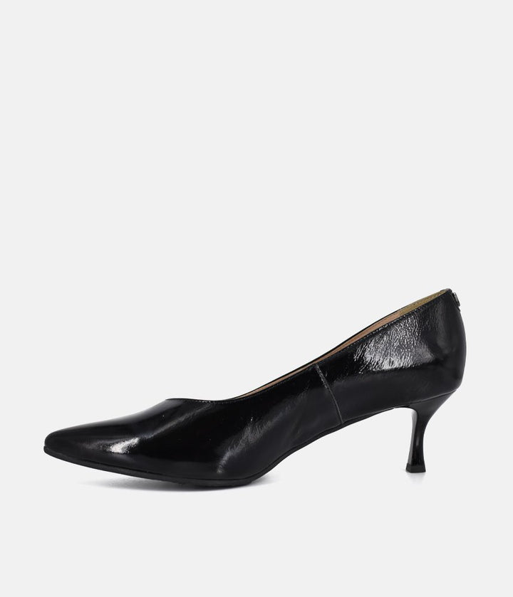 Bioeco Black Patent Leather Stiletto Heels