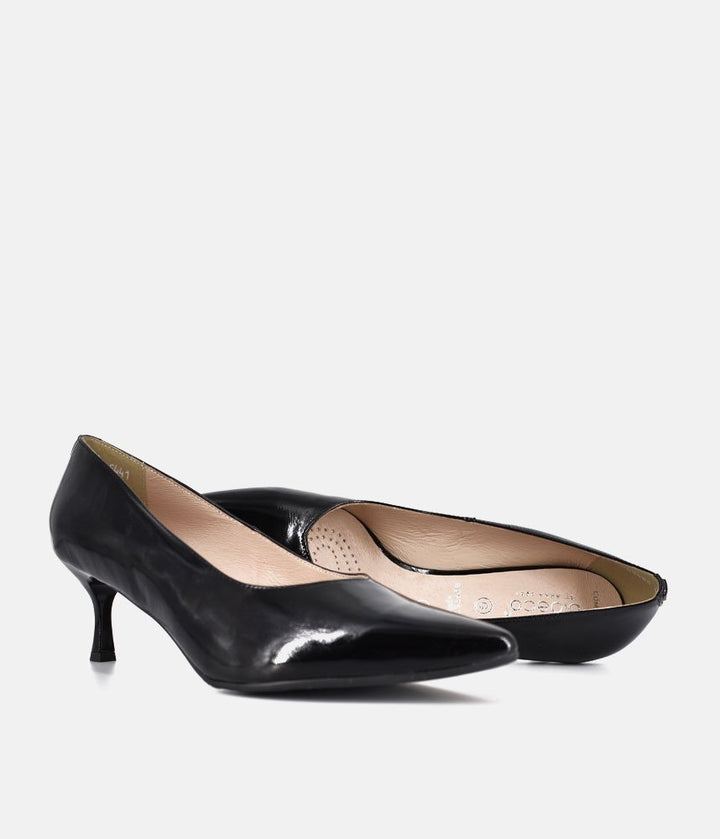 Bioeco Black Patent Leather Stiletto Heels
