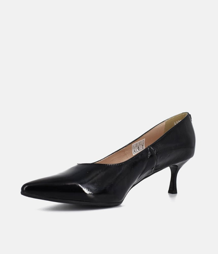 Bioeco Black Patent Leather Stiletto Heels
