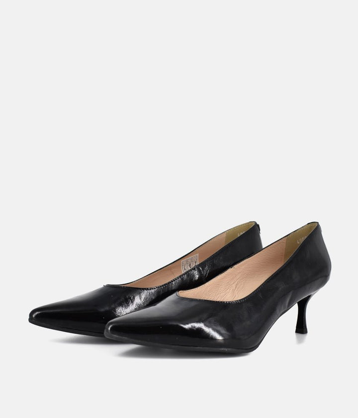 Bioeco Black Patent Leather Stiletto Heels