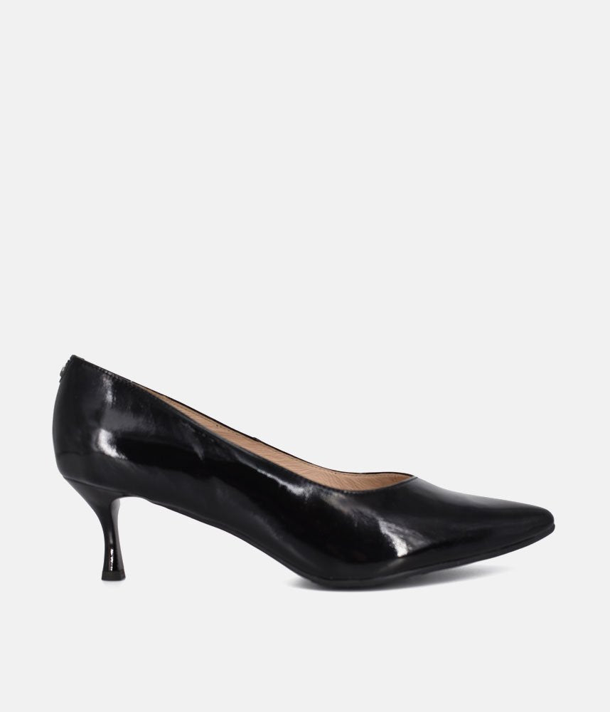Bioeco Black Patent Leather Stiletto Heels