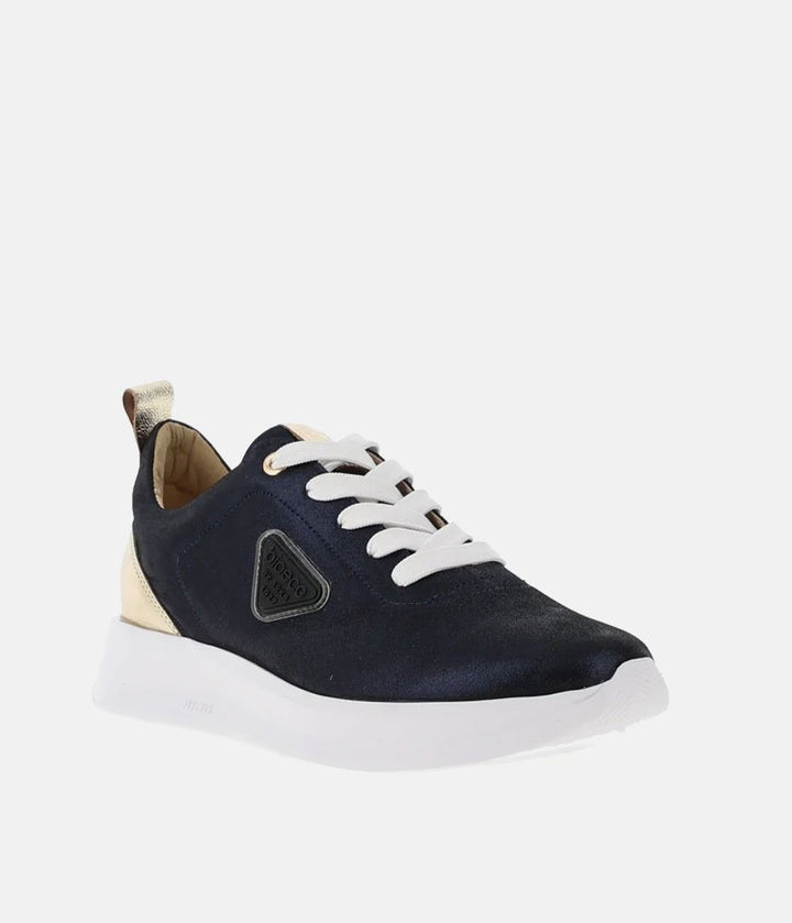 Bioeco Stylish Navy Shimmer Lace Up Trainers