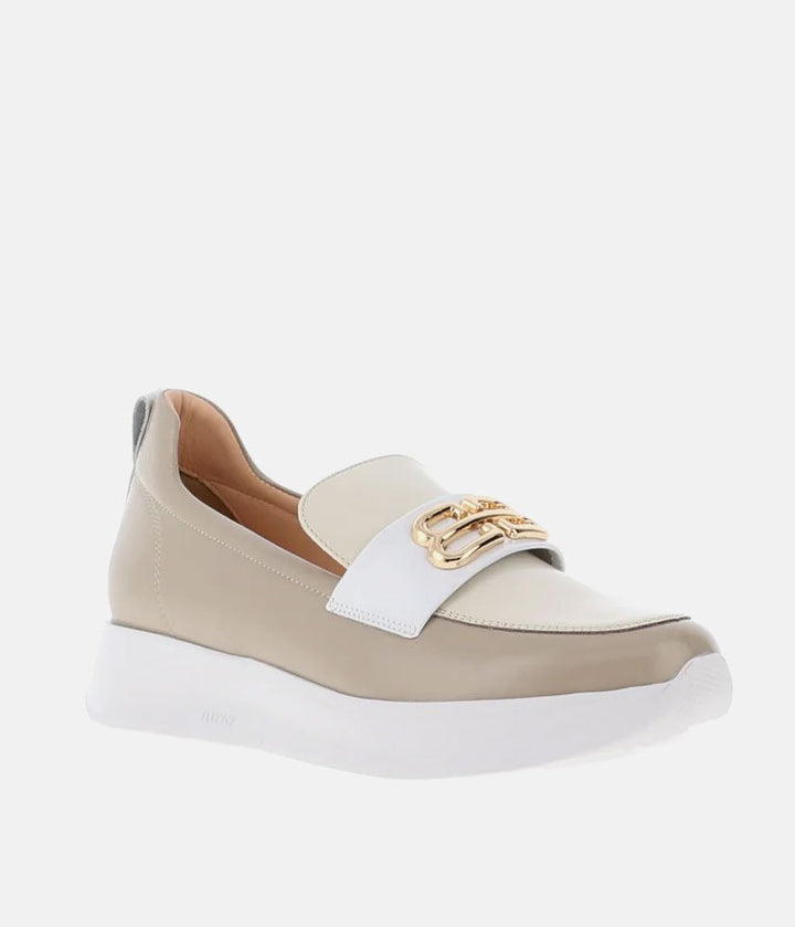 Bioeco Smart Beige Patent Casual Loafers