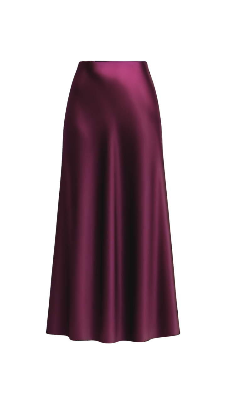Tall Classic Satin Maxi Skirt  - Midnight Edit