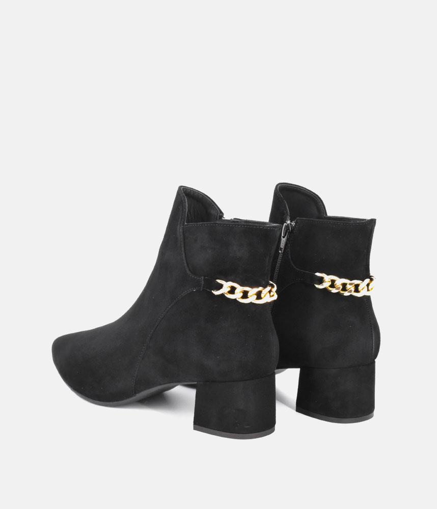 Cinderella Shoes Chic Black Suede Ankle Boots