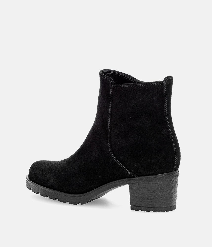 Gabor Classic Black Suede Ankle Boots