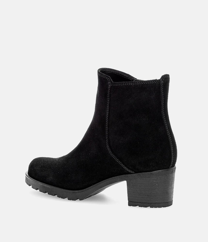 Gabor Classic Black Suede Ankle Boots
