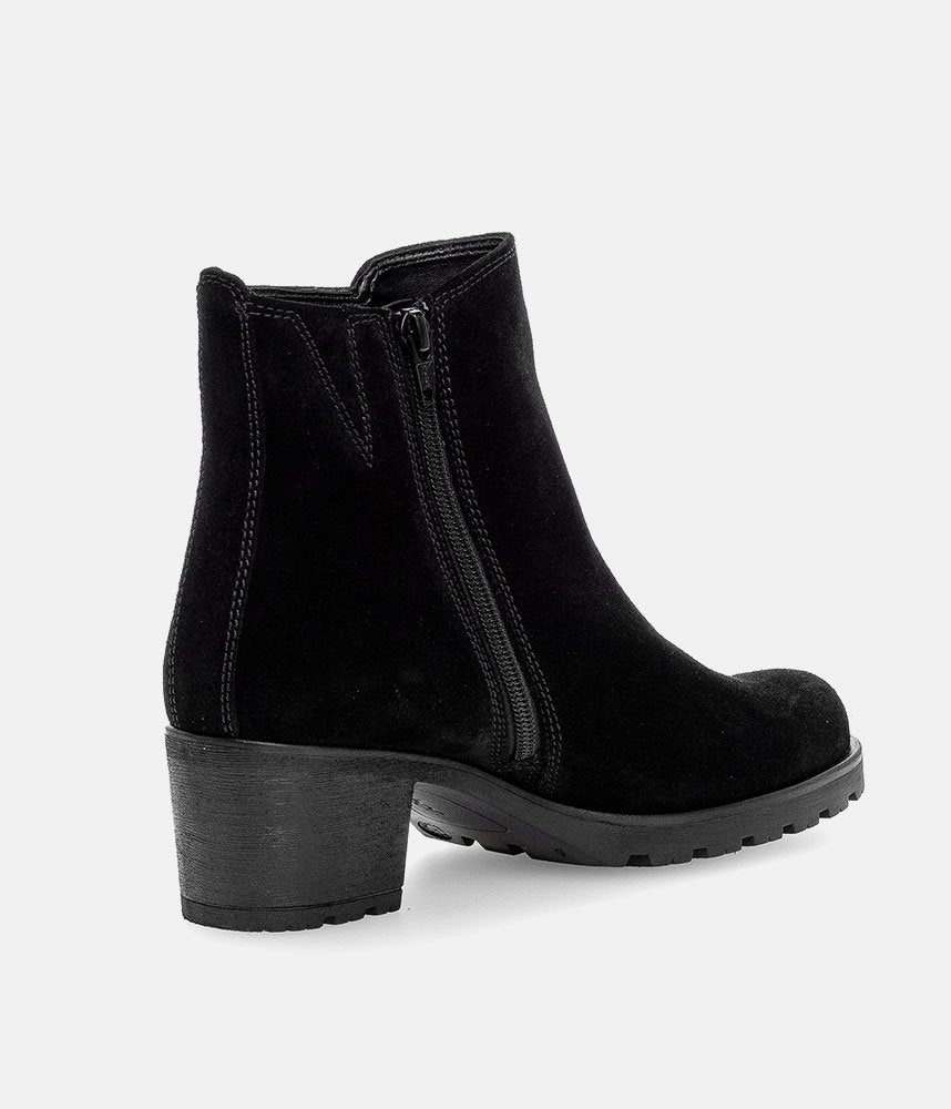 Gabor Classic Black Suede Ankle Boots