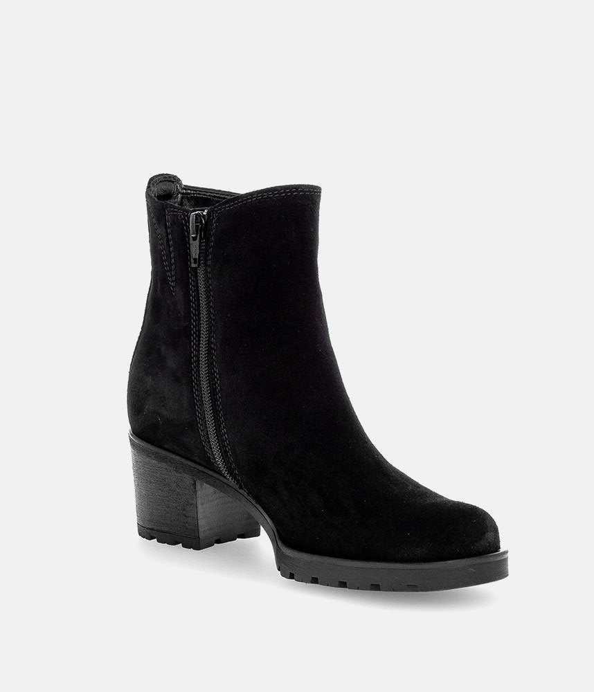 Gabor Classic Black Suede Ankle Boots