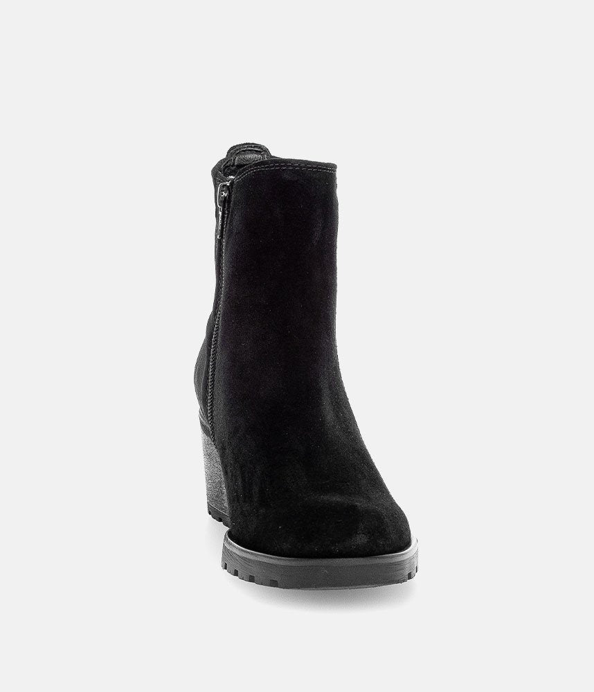 Gabor Classic Black Suede Ankle Boots