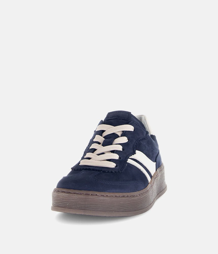 Gabor Retro-Inspired Suede Trainers - Navy