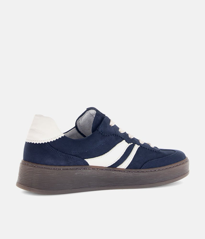 Gabor Retro-Inspired Suede Trainers - Navy