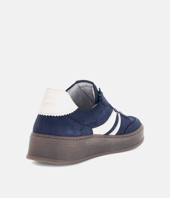 Gabor Retro-Inspired Suede Trainers - Navy