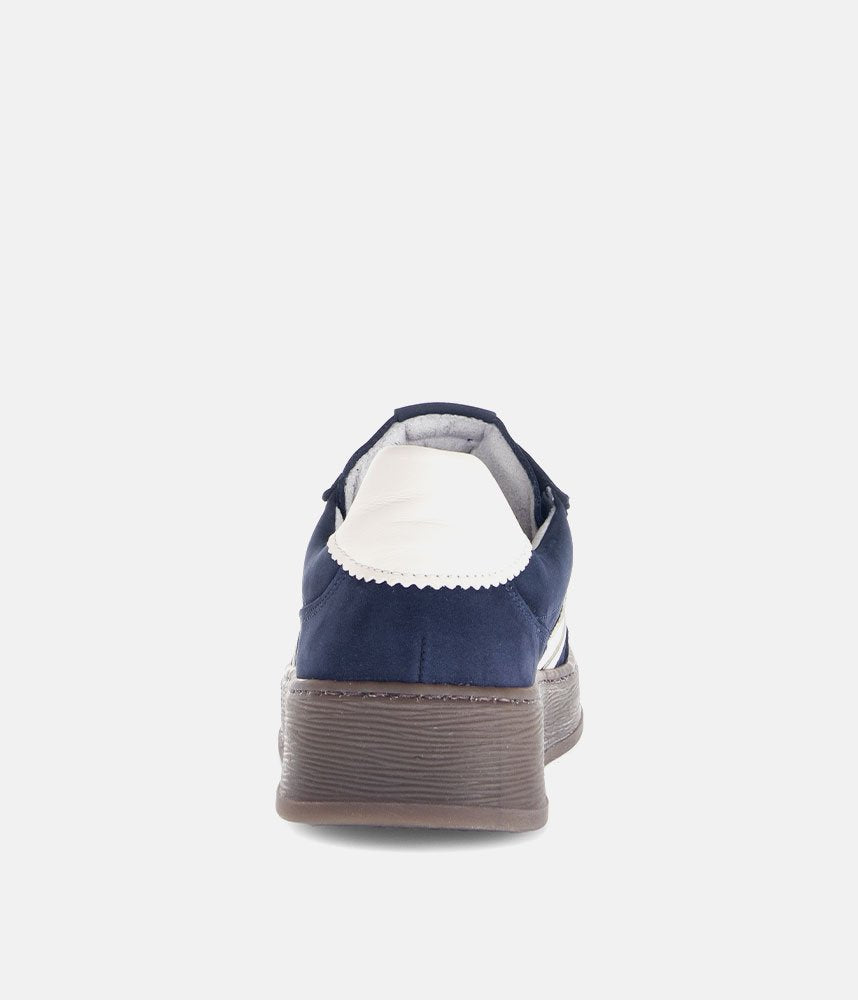 Gabor Retro-Inspired Suede Trainers - Navy